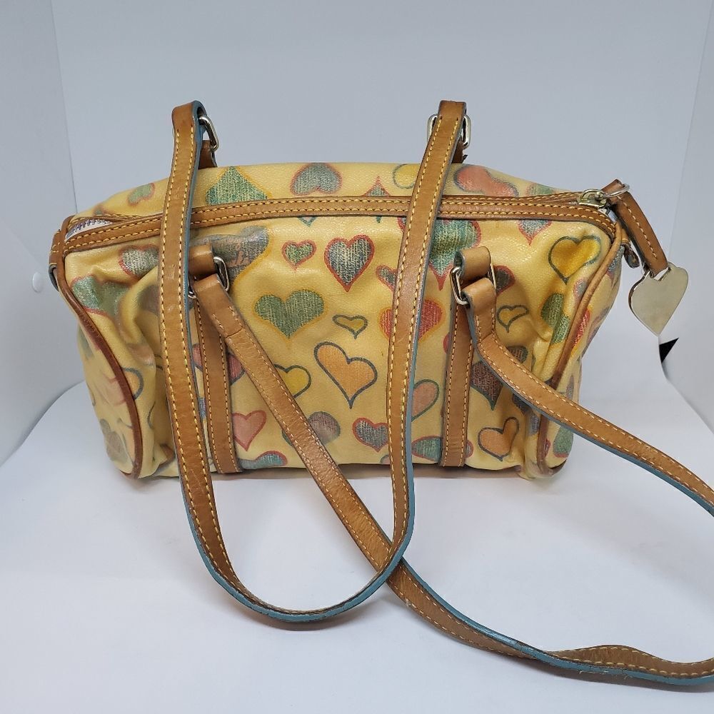 Dooney & Bourke Heart Patterned Bag 10.5"x5" - Picture 3 of 7